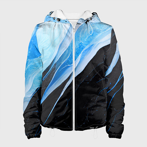 Женская куртка Тёмно-синий мрамор / 3D-Белый – фото 1