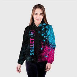 Куртка с капюшоном женская Skillet - neon gradient: по-вертикали, цвет: 3D-черный — фото 2