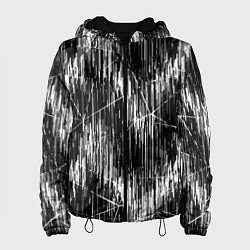 Женская куртка Черно-белые штрихи, зигзаг