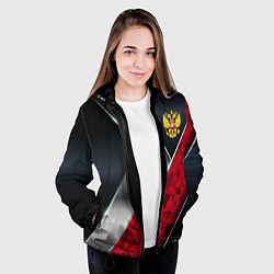 Куртка с капюшоном женская Red & black Russia, цвет: 3D-черный — фото 2