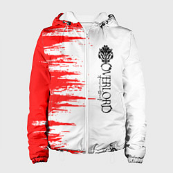 Куртка с капюшоном женская Overlord - текстура, цвет: 3D-белый