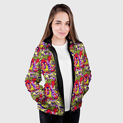 Куртка с капюшоном женская Череп и зомби, цвет: 3D-черный — фото 2