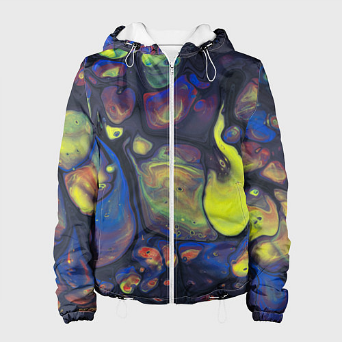 Женская куртка Неоновые светящиеся камни / 3D-Белый – фото 1