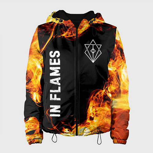 Женская куртка In Flames и пылающий огонь / 3D-Черный – фото 1