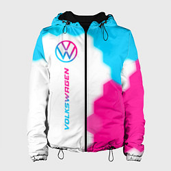 Женская куртка Volkswagen neon gradient style: по-вертикали