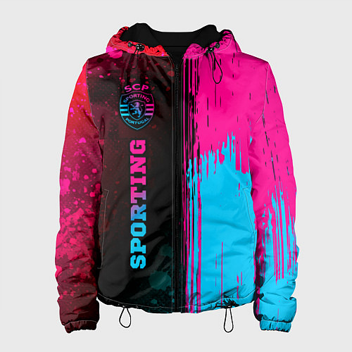 Женская куртка Sporting - neon gradient: по-вертикали / 3D-Черный – фото 1