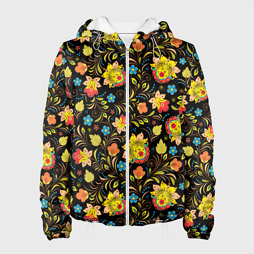 Женская куртка Русский яркий узор / 3D-Белый – фото 1