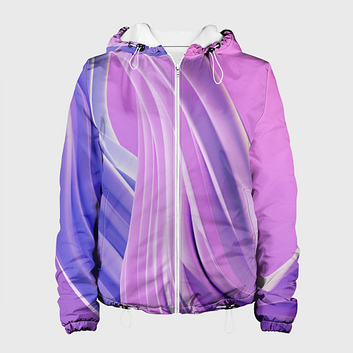 Женская куртка Волнообразные абстрактные розовые паттерны / 3D-Белый – фото 1