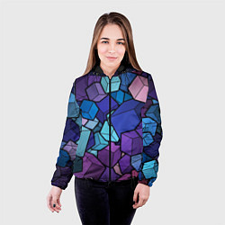 Куртка с капюшоном женская Цветные кубы, цвет: 3D-черный — фото 2