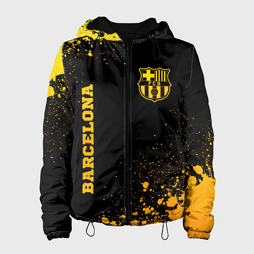 Женская куртка Barcelona - gold gradient: надпись, символ / 3D-Черный – фото 1