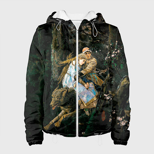 Женская куртка Васнецов Иван царевич на Сером Волке / 3D-Белый – фото 1