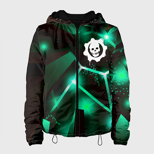 Женская куртка Gears of War разлом плит / 3D-Черный – фото 1