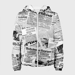 Женская куртка Газетный коллаж