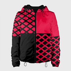 Женская куртка Черно-красный геометрический узор