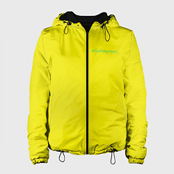 Куртка с капюшоном женская Киберпанк - Лого Дэвида, цвет: 3D-черный