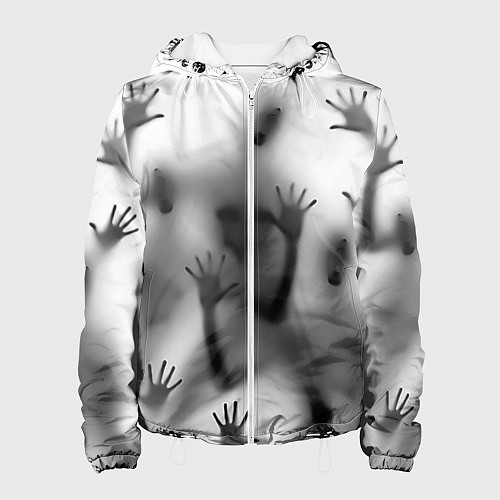 Женская куртка Bodies inside behind a white wall / 3D-Белый – фото 1
