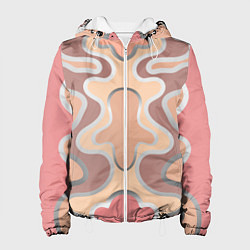 Куртка с капюшоном женская Цветные полосы графика, цвет: 3D-белый