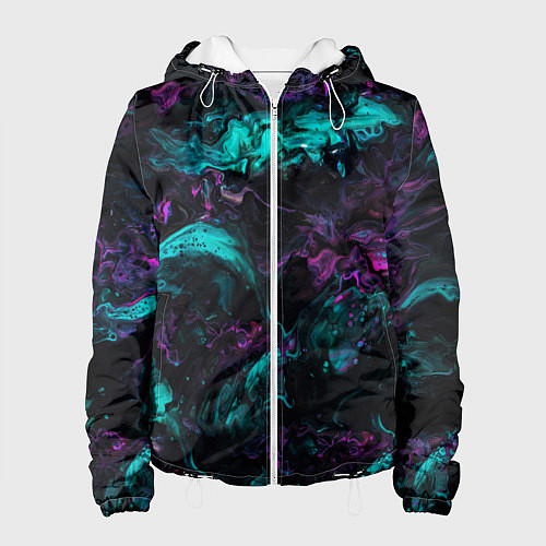 Женская куртка Неоновые Коралы / 3D-Белый – фото 1