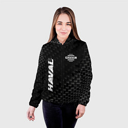 Куртка с капюшоном женская Haval карбоновый фон, цвет: 3D-черный — фото 2