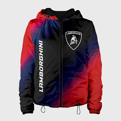 Женская куртка Lamborghini красный карбон / 3D-Черный – фото 1