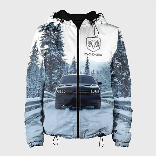 Женская куртка Dodge in winter forest / 3D-Черный – фото 1