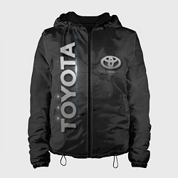 Куртка с капюшоном женская Toyota cracks, цвет: 3D-черный