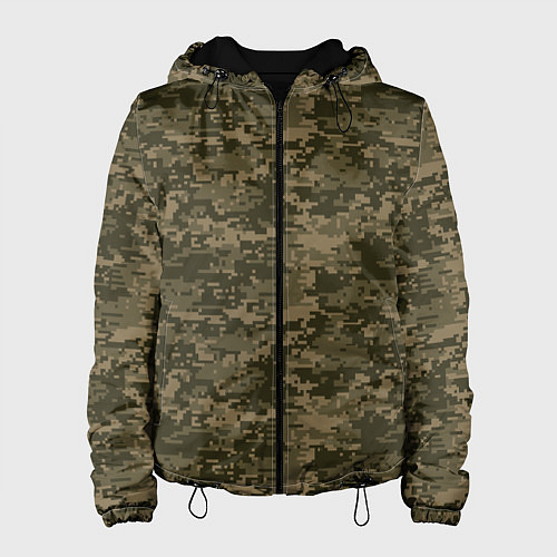 Женская куртка Камуфляж AOR-1 мелкий / 3D-Черный – фото 1