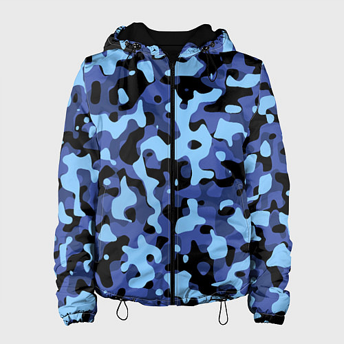 Женская куртка Камуфляж Sky Blue / 3D-Черный – фото 1