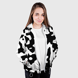 Куртка с капюшоном женская Камуфляж Cowskin крупный, цвет: 3D-белый — фото 2