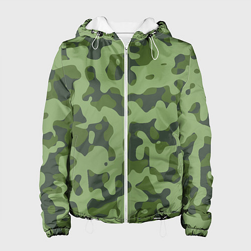 Женская куртка Камуфляж ВСР-93 Флора - Арбуз / 3D-Белый – фото 1