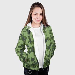 Куртка с капюшоном женская Камуфляж ВСР-93 Флора - Арбуз, цвет: 3D-белый — фото 2