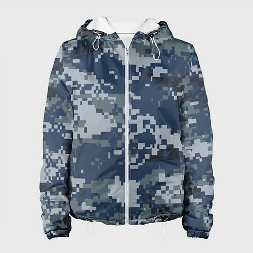 Женская куртка Камуфляж Росгвардия цифра / 3D-Белый – фото 1