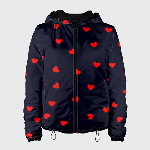 Женская куртка Сердечки / 3D-Черный – фото 1