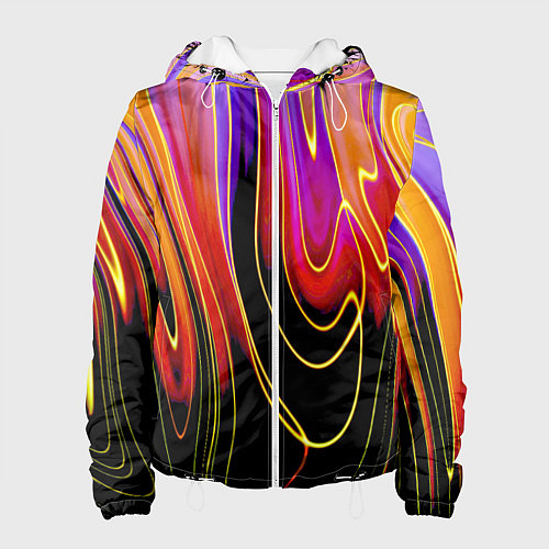 Женская куртка Абстракция сияние / 3D-Белый – фото 1