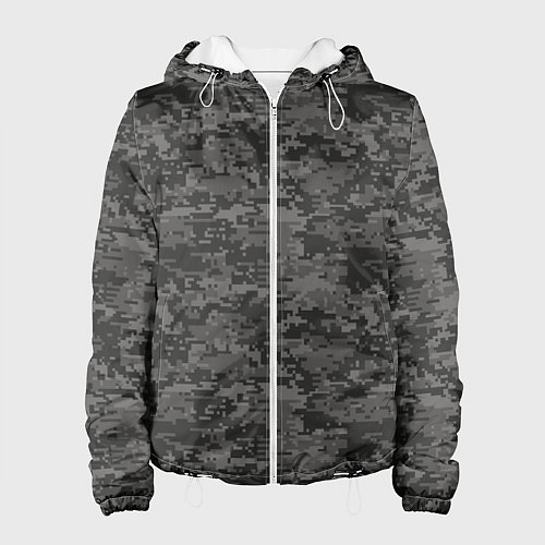 Женская куртка Камуфляж AOR-2 серый пиксель / 3D-Белый – фото 1