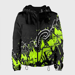 Женская куртка Яркое граффити на черной стене