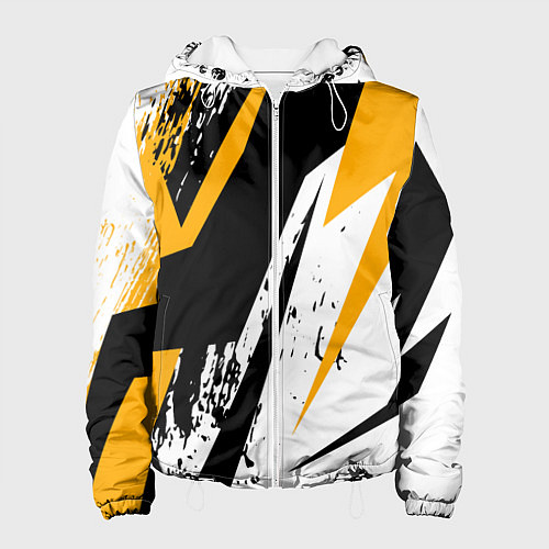 Женская куртка Гоночная абстракция / 3D-Белый – фото 1