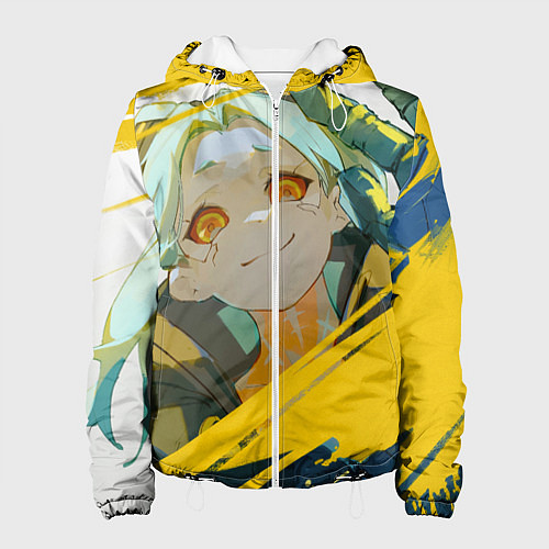 Женская куртка Киберпанк: Бегущие по краю Ребекка / 3D-Белый – фото 1