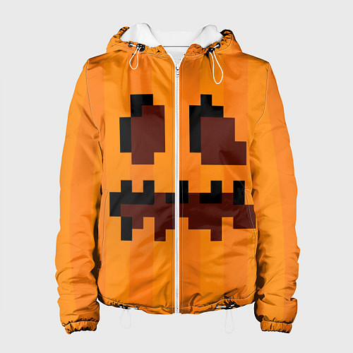 Женская куртка Тыква - Майнкрафт - Хеллоуин / 3D-Белый – фото 1