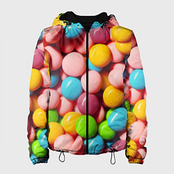Куртка с капюшоном женская Много ярких конфет, цвет: 3D-черный