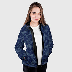 Куртка с капюшоном женская Сизый камуфляж, цвет: 3D-черный — фото 2