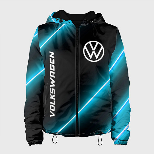Женская куртка Volkswagen неоновые лампы / 3D-Черный – фото 1