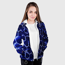 Куртка с капюшоном женская Графическая химия, цвет: 3D-белый — фото 2