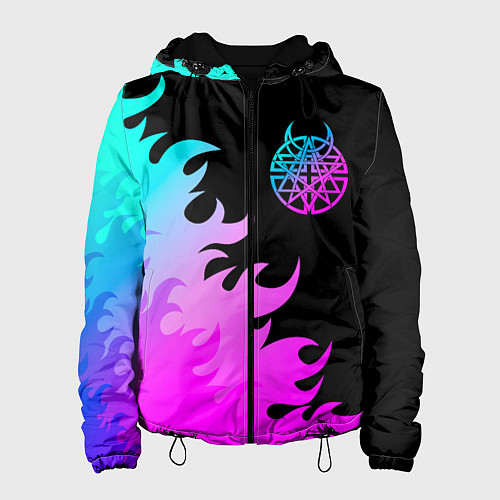 Женская куртка Disturbed неоновый огонь / 3D-Черный – фото 1