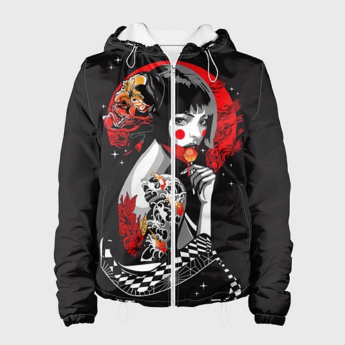 Женская куртка Гейша с конфетой / 3D-Белый – фото 1