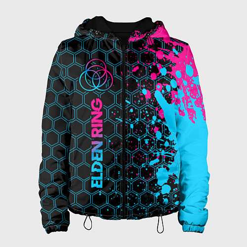 Женская куртка Elden Ring - neon gradient: по-вертикали / 3D-Черный – фото 1