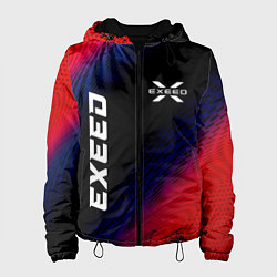 Куртка с капюшоном женская Exeed красный карбон, цвет: 3D-черный