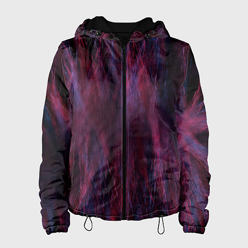 Женская куртка Сине-красный мех / 3D-Черный – фото 1