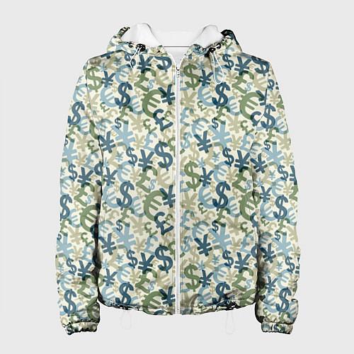 Женская куртка Значки валют / 3D-Белый – фото 1