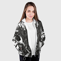 Куртка с капюшоном женская Evil from the Darkness, цвет: 3D-белый — фото 2